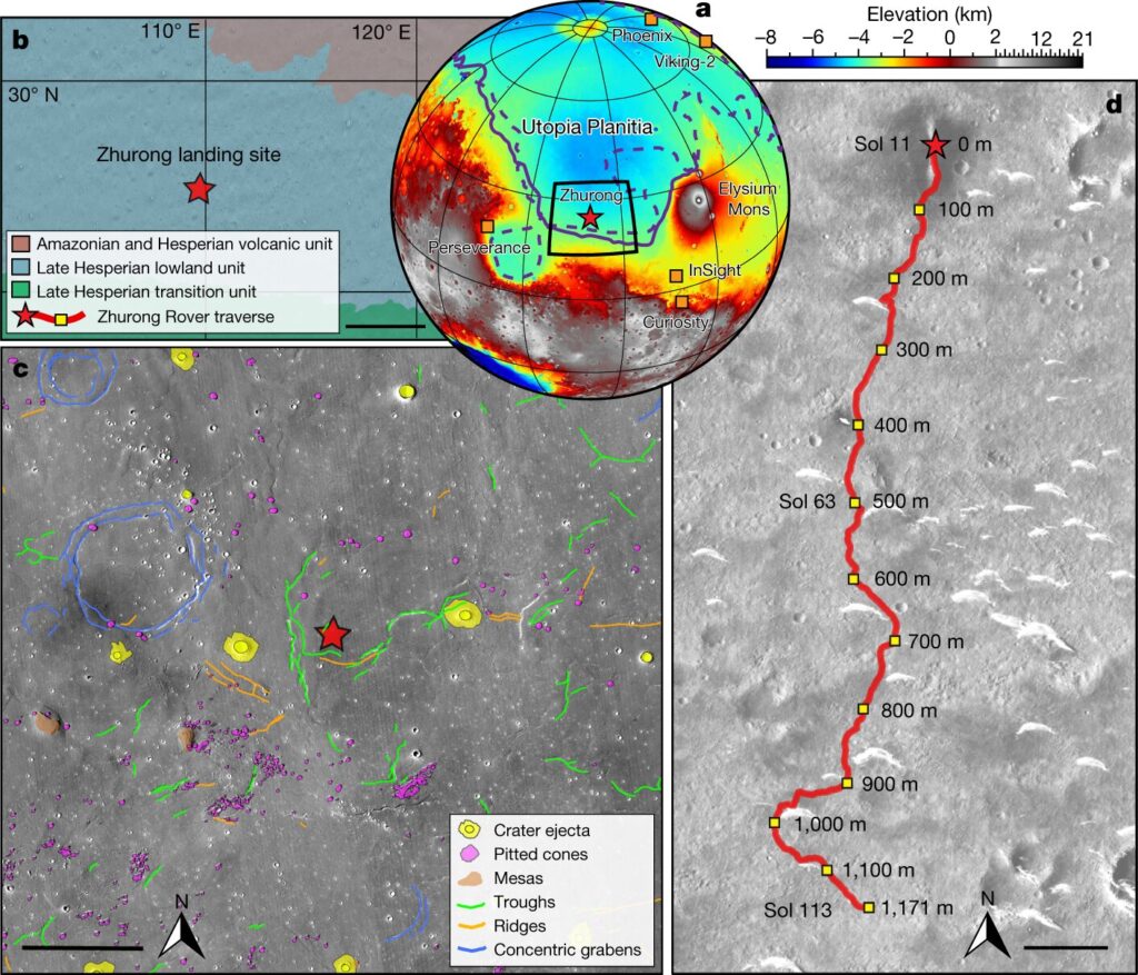 Insights Into Utopia Basin Revealed By Mars Rover Zhurong