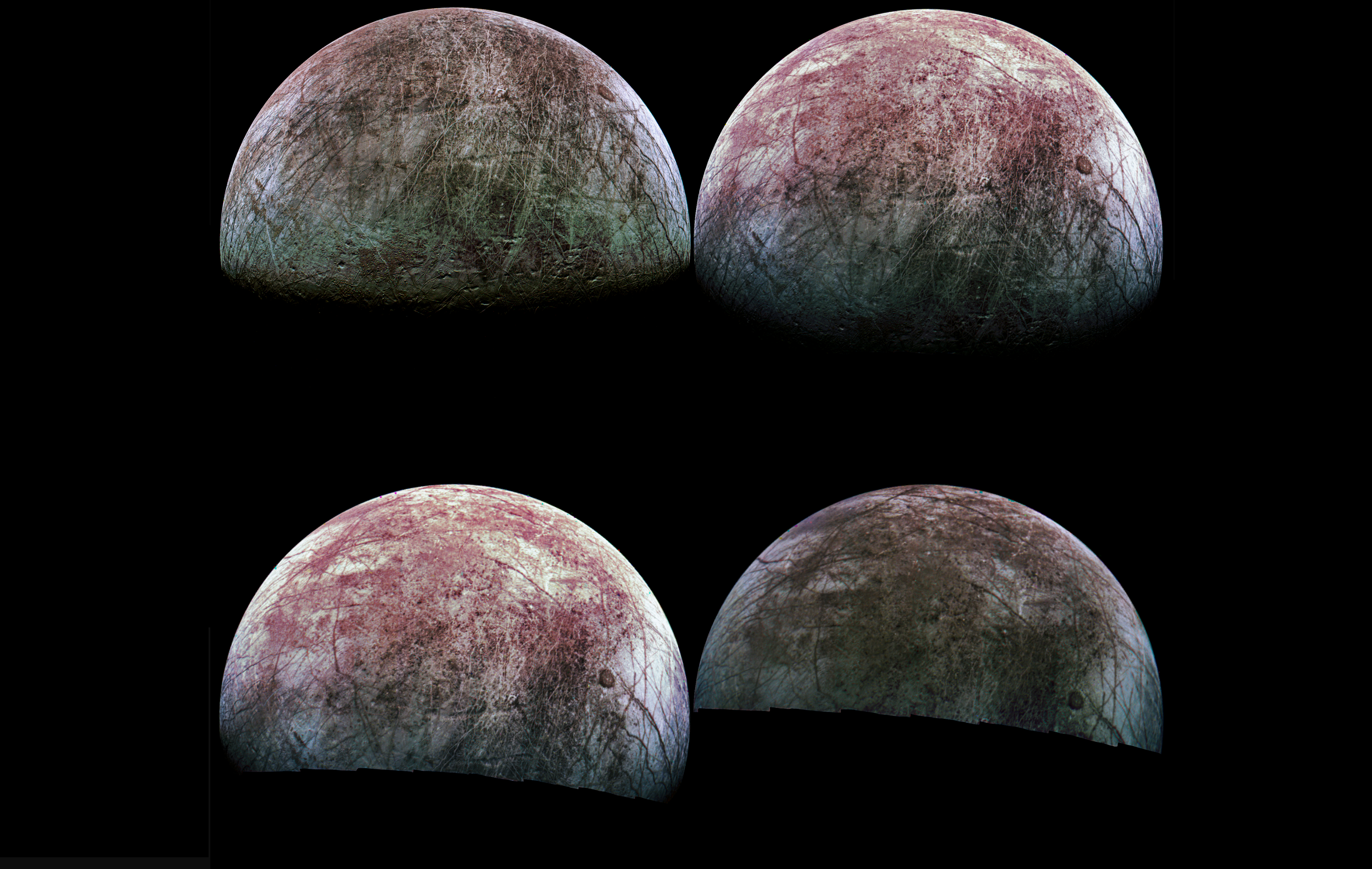 Enhanced RGB Image Of Europa Taken By Juno From PJ45