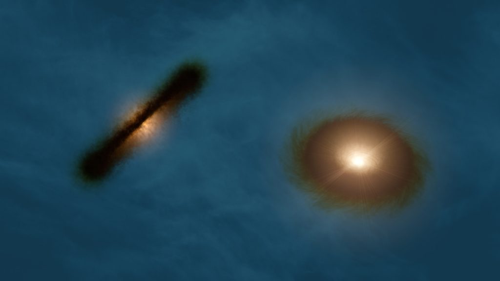 Hot, Dense Water Vapor Found In A Protoplanetary Disk