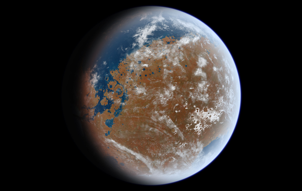 Mars Was Covered By 300 Meter Deep Oceans