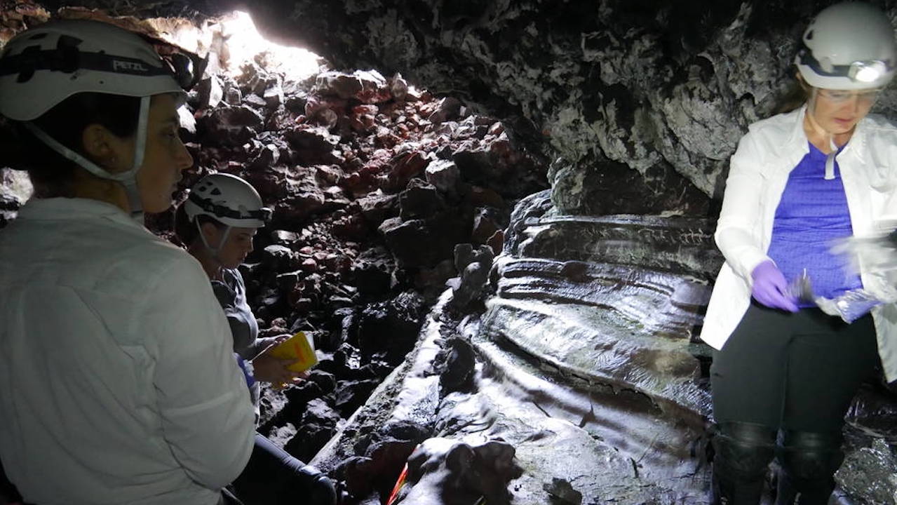Away Team Exploration Of Lava Caves Informs The Search For Life On Mars