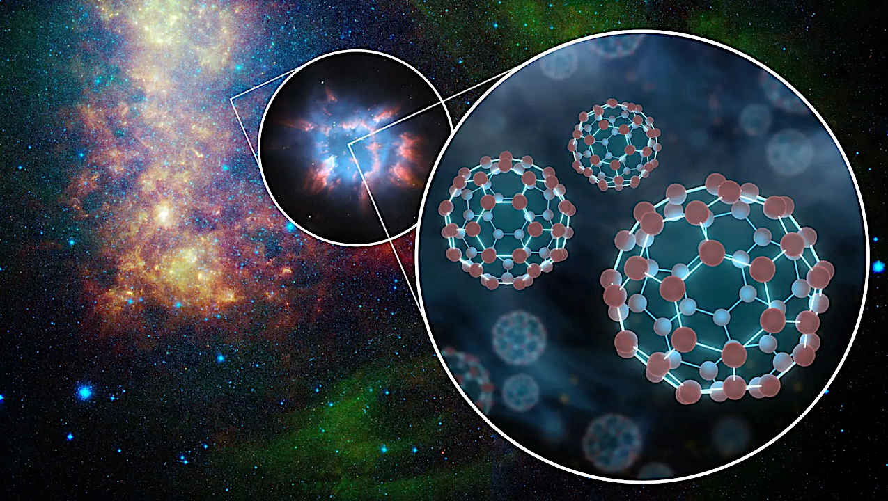 Hubble Detected C60 Molecules aka Buckyballs