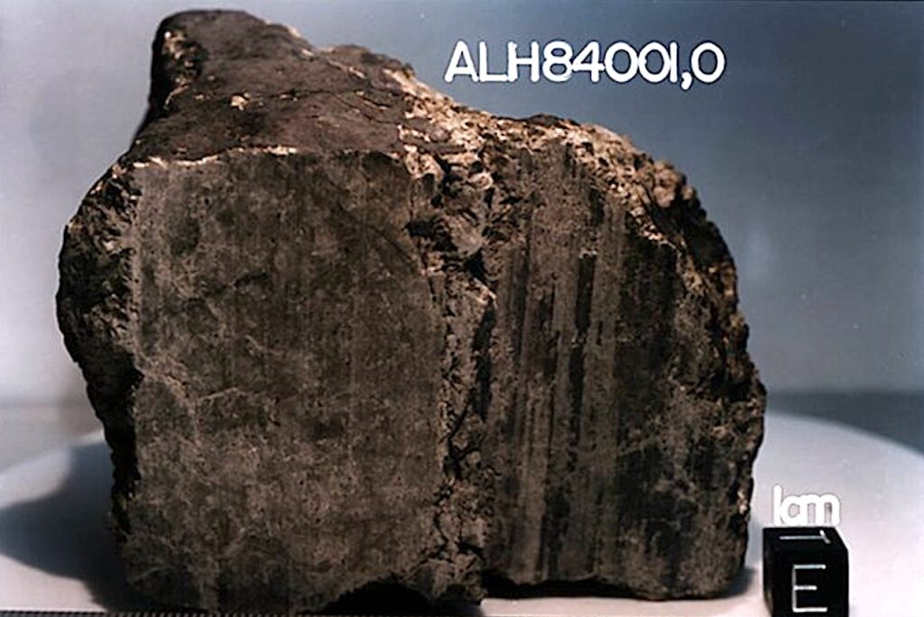 ALH84001 was found in 1984 in Allan Hills ice field, Antarctica -- NASA