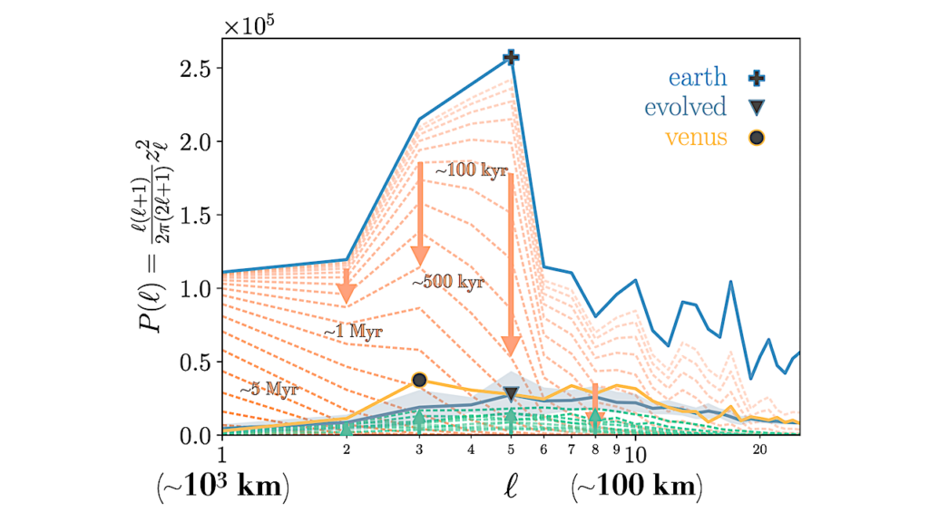 Turning Earth Into Venus: A Stochastic Model of Possible Evolutions of Terrestrial Topography