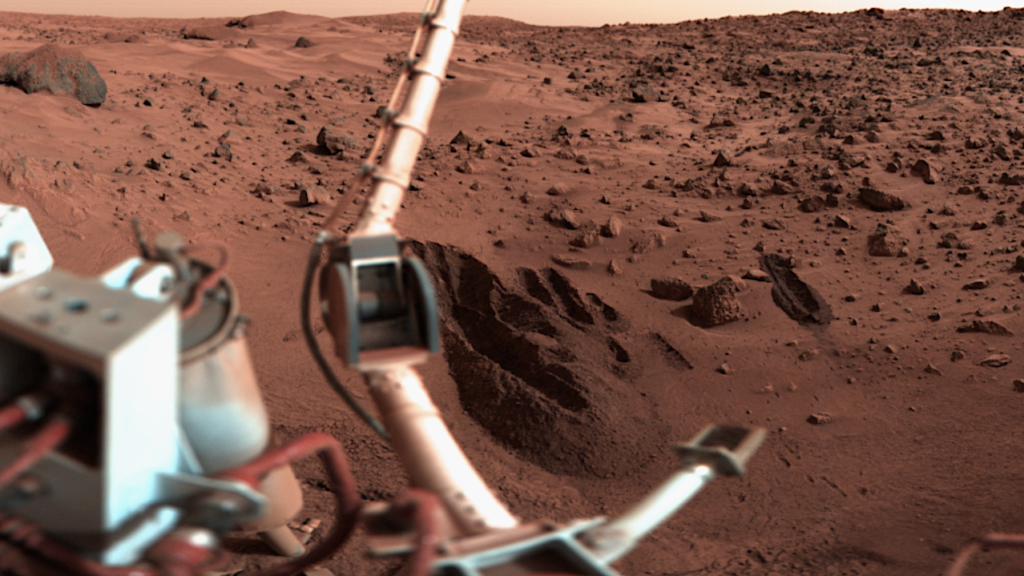 Viking 1 Examines Martian Soil