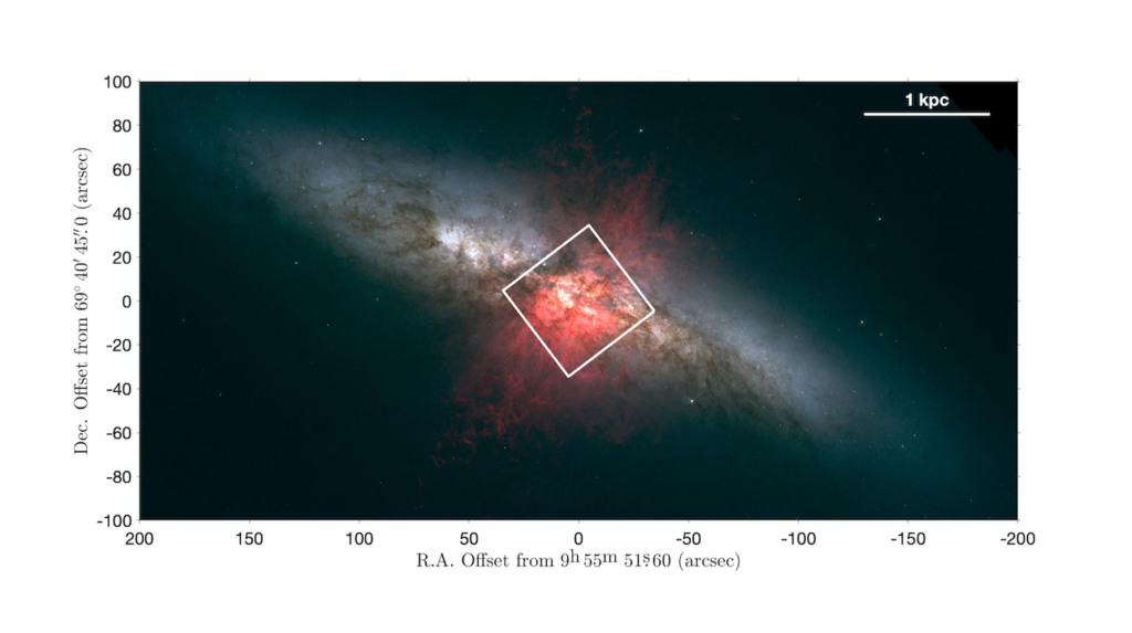 JWST Observations of Starbursts: Polycyclic Aromatic Hydrocarbon Emission at the base of the M 82 Galactic Wind