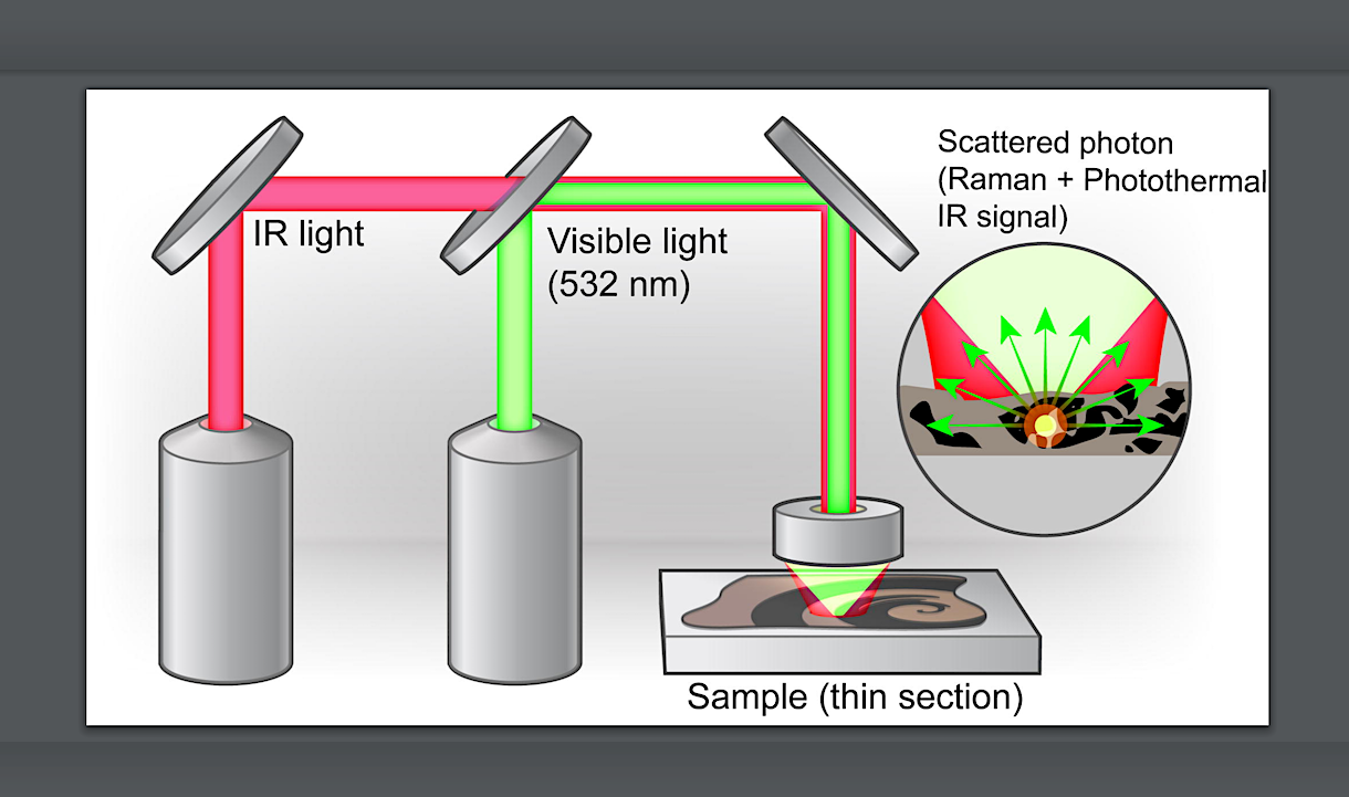 Tricorder Tech: Espectroscopia óptica foto-infrarroja (O-PTIR): una nueva herramienta prometedora para la paleontología analítica de mesa a escala submicrónica