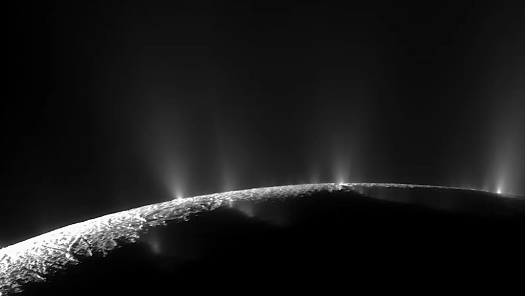 Sub-Micrometer Particles Remote Detection in Enceladus Plume Based on Cassini’s UV Spectrograph Data