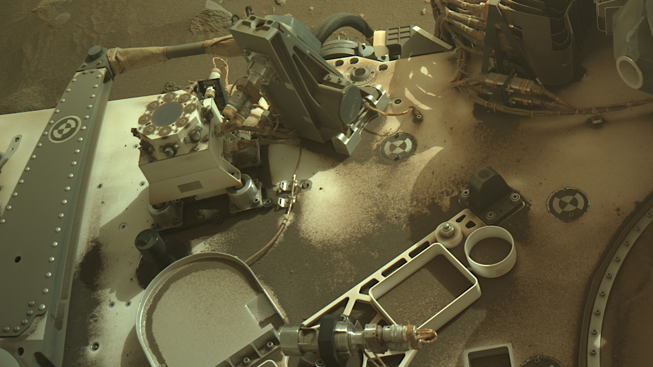 Dusty Work Space Atop A Martian Astrobiology Droid