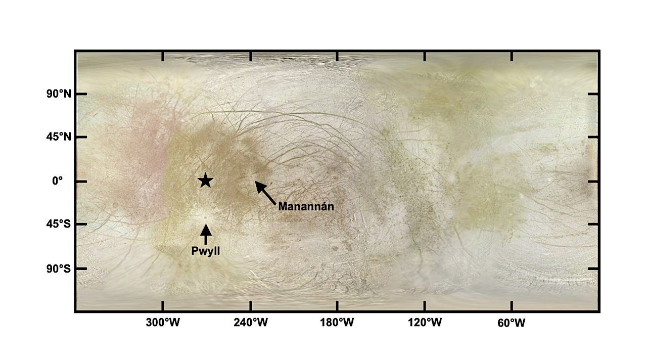 Pwyll and Manannán Craters as a Laboratory for Constraining Irradiation Timescales on Europa