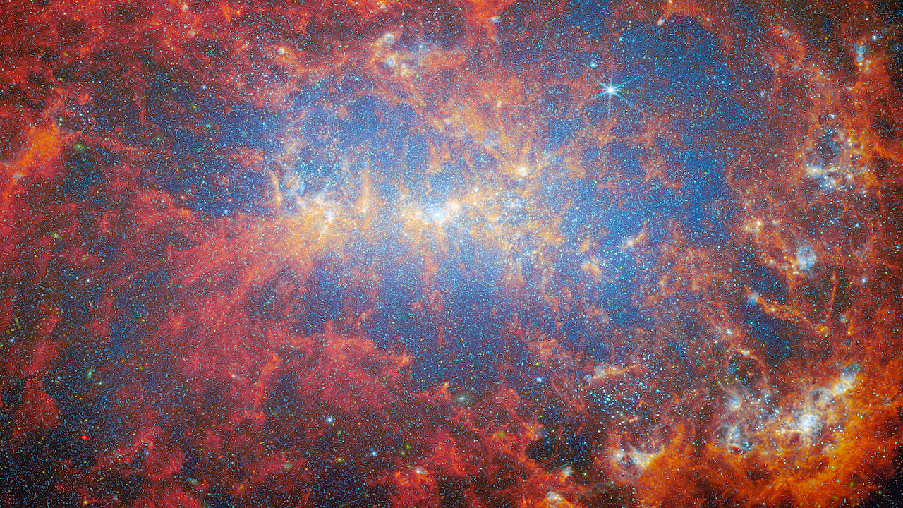 Webb Telescope Observes Organic Astrochemistry In Dwarf Galaxy NGC 4449