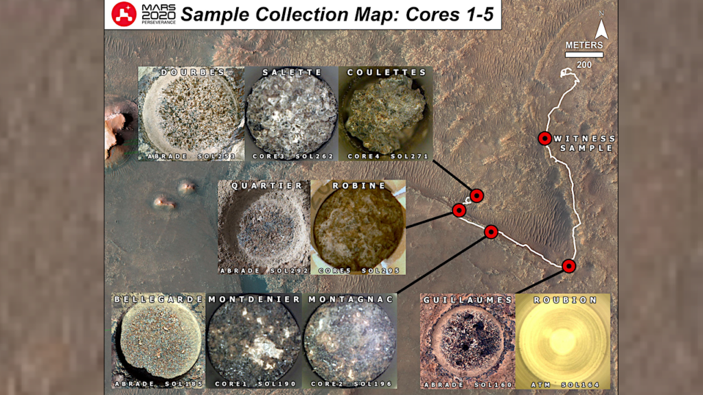 Mapping Mars Perseverance Rover’s First Six Samples