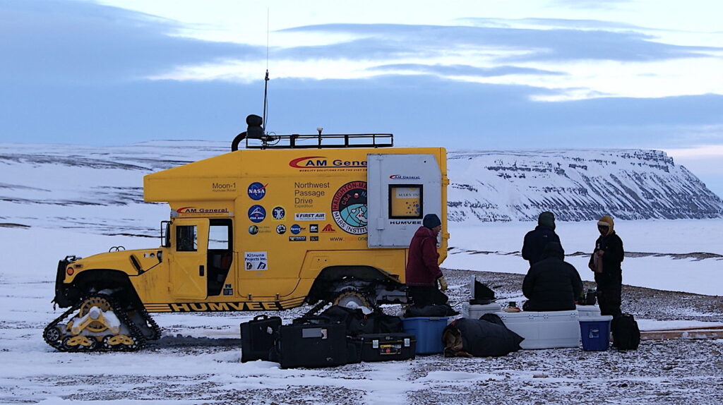 Mars Institute “Moon-1” Humvee Rover reaches Devon Island, High Arctic