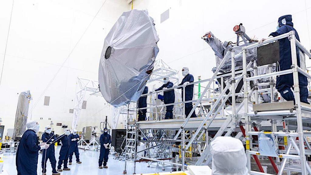 High Gain Antenna Installed On The Europa Clipper Astrobiology Probe