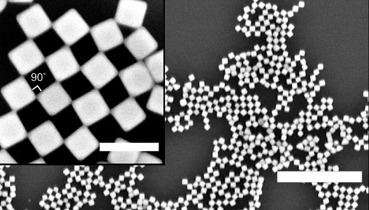 Nanosized Blocks Spontaneously Assemble In Water To Create Tiny Floating Checkerboards