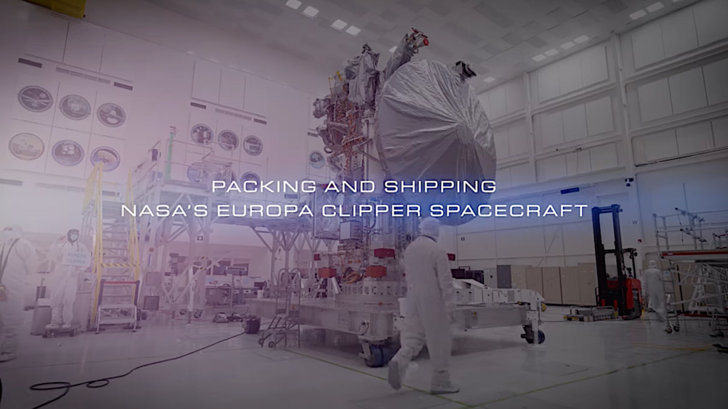 Video: Packing And Shipping The Europa Clipper Astrobiology Probe