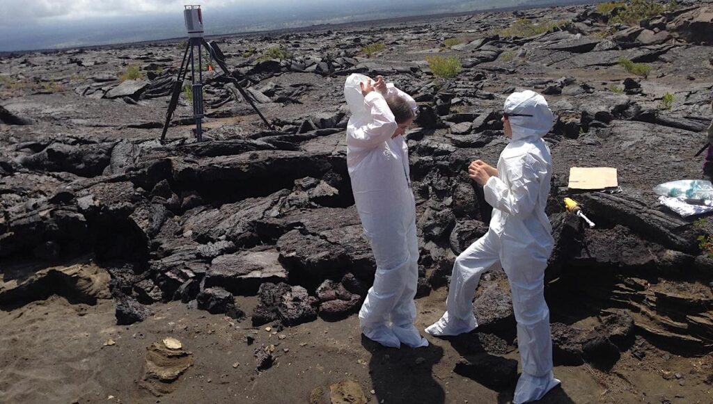 Away Team Practice: Sample Collection On A Hawaiian Volcano