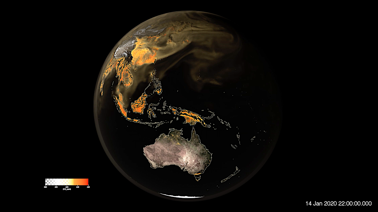 Watch Carbon Dioxide Move Through An Inhabited World’s Atmosphere