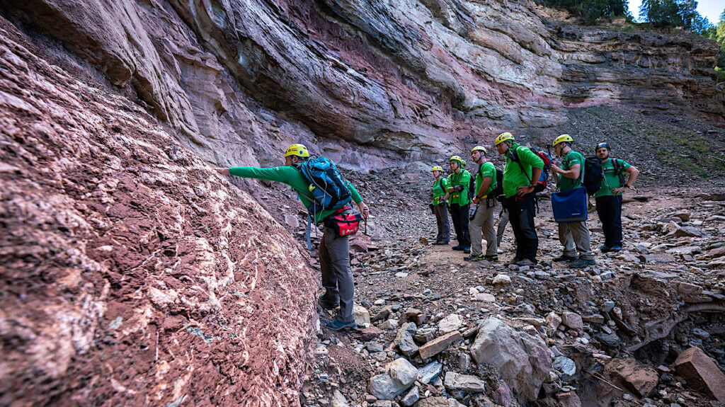 ESA PANGAEA 2023 Away Team Training At Bletterbach Mars Analog