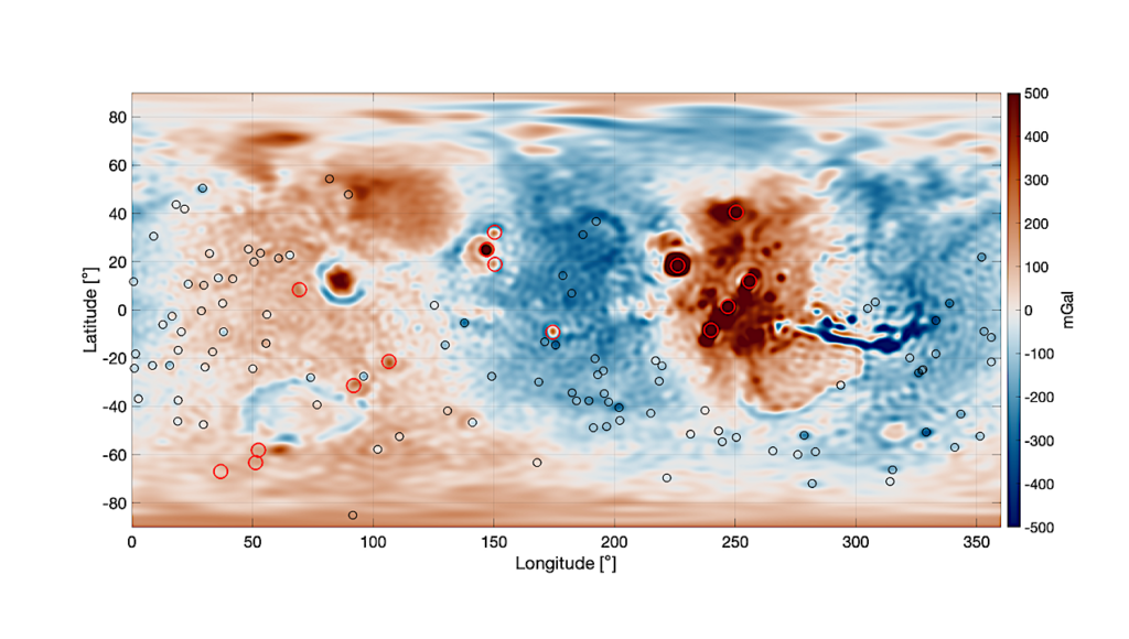 Gravity Study Gives Insights into Hidden Features Beneath Lost Ocean of Mars and Rising Olympus Mons