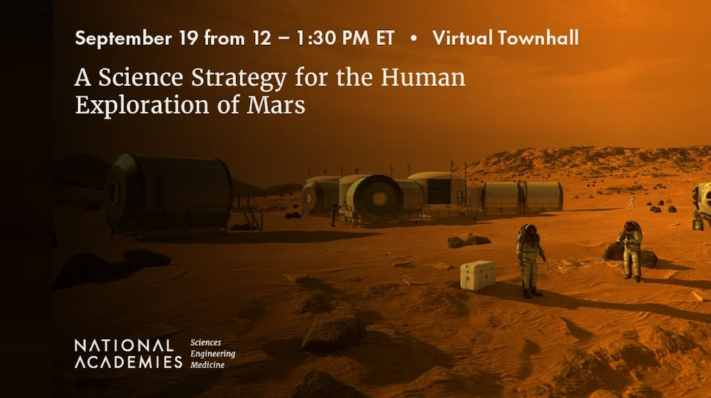 National Academies Townhall: A Science Strategy for the Human Exploration of Mars