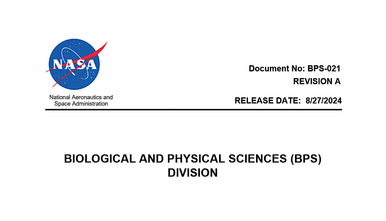 Open Science at NASA – Data Management Policies for BPS (Biological and Physical Sciences)