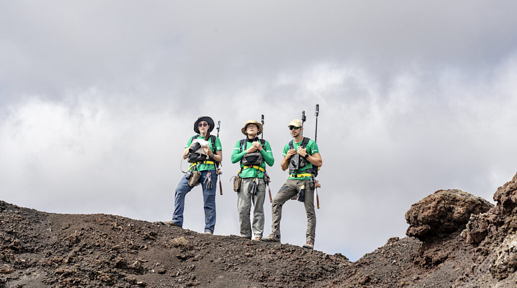 ESA PANGEA Away Team Awaiting Beam Up From Tinguaton Crater