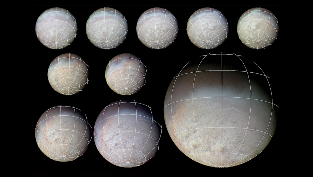 Enhanced Voyager 2 Approach Image Sequence Of Icy Ocean World Triton