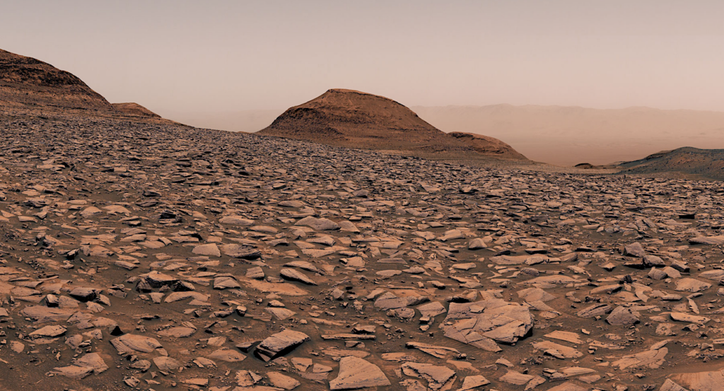 Mars Rover Curiosity Panorama Of Gediz Vallis Channel