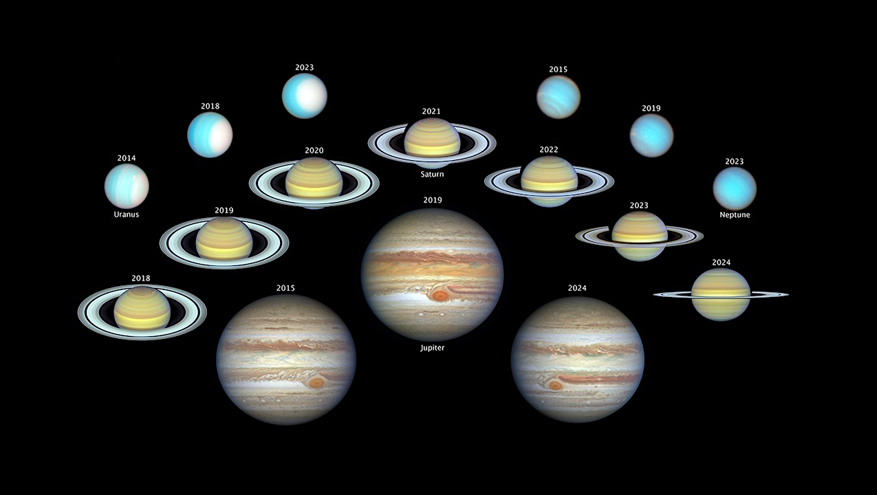 Hubble Celebrates A Decade Of Tracking Outer Planets