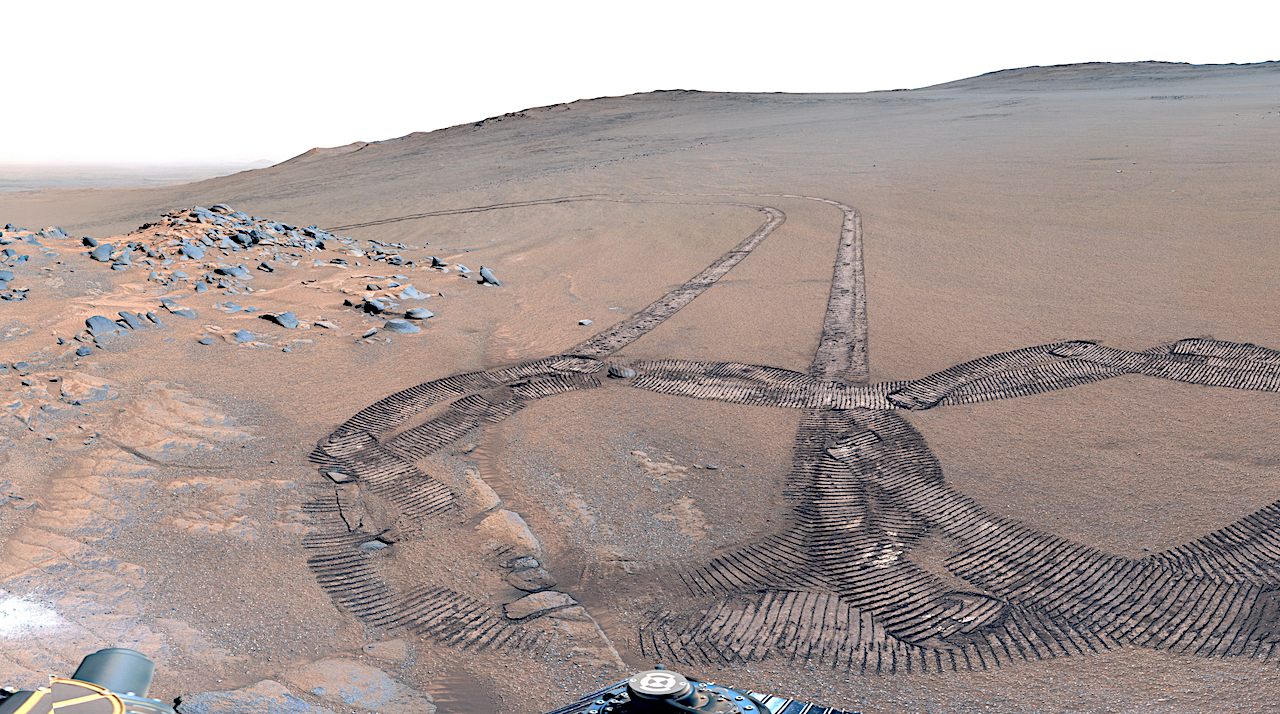 Mars Perseverance Astrobiology Rover Tracks At Rio Chiquito