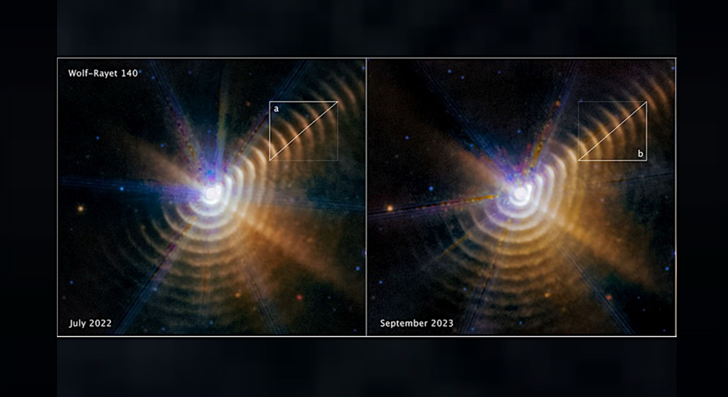 Astrochemistry: Webb Watches Carbon-Rich Dust Shells Form, Expand in Star System