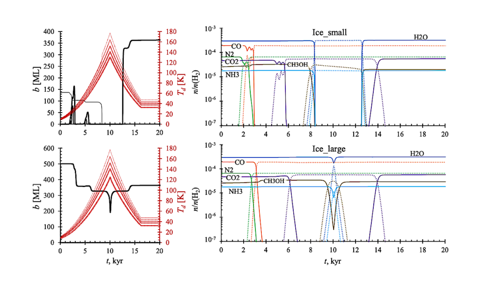 Redistribution of Ices Between Grain Populations in Protostellar Envelopes. Only the Coldest Grains Get Ices