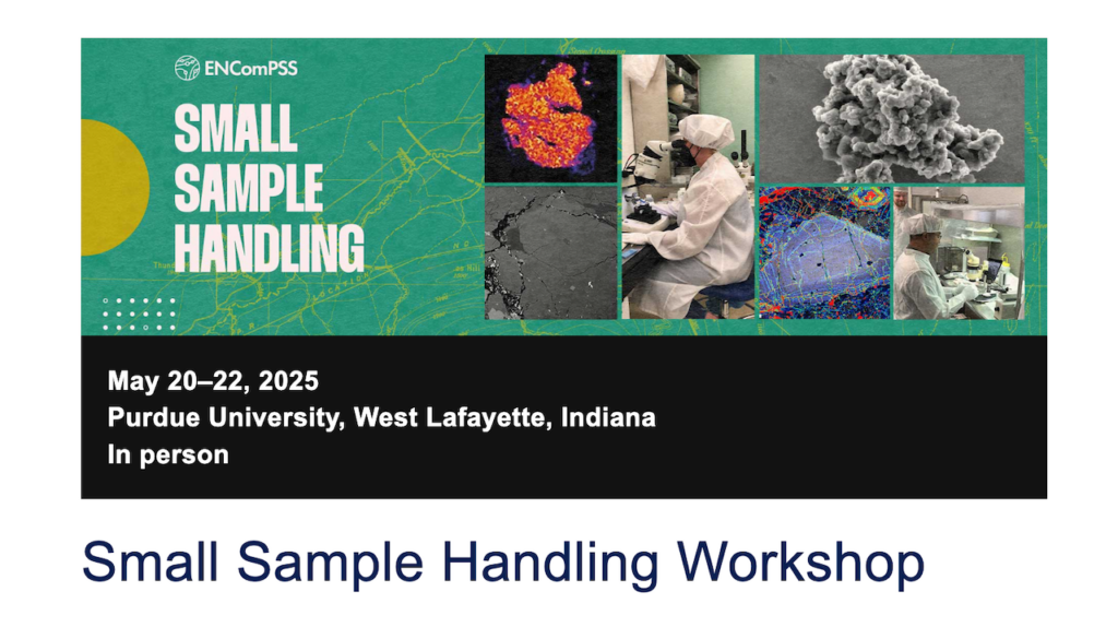 Small Sample Handling Workshop Now Accepting Applications