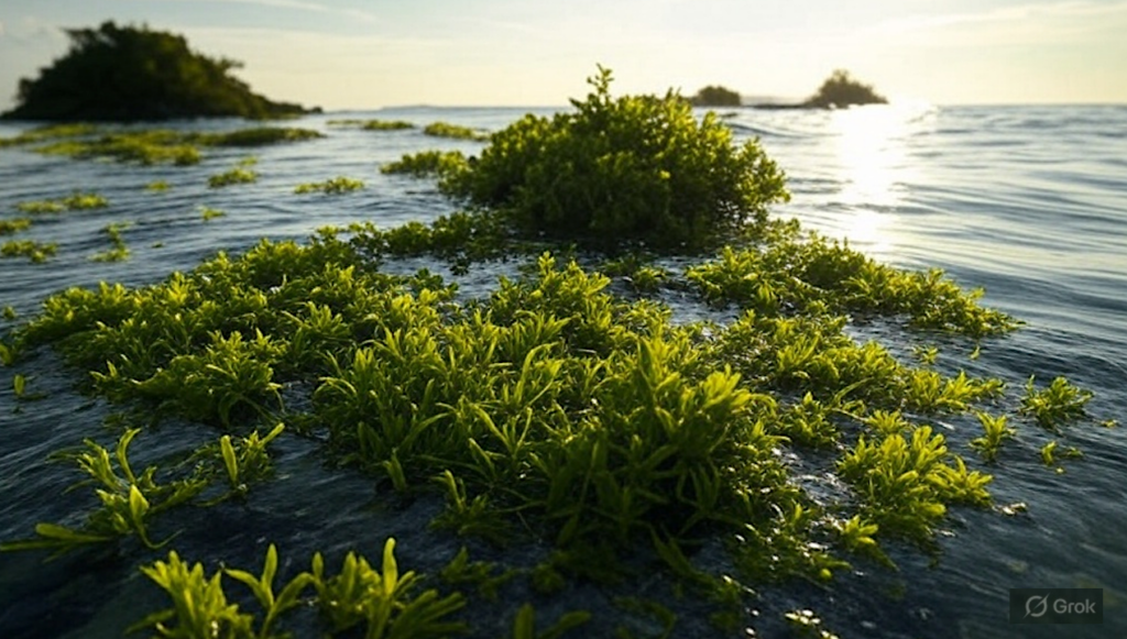 Can We Find Floating Vegetation On Ocean Planets?