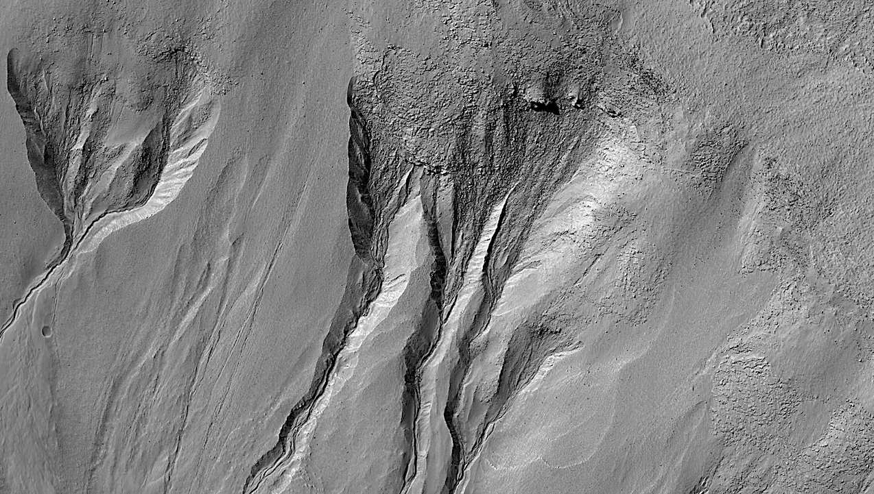 Mars Mapping: Gullies On The Northern Crater Slope In Terra Sirenum