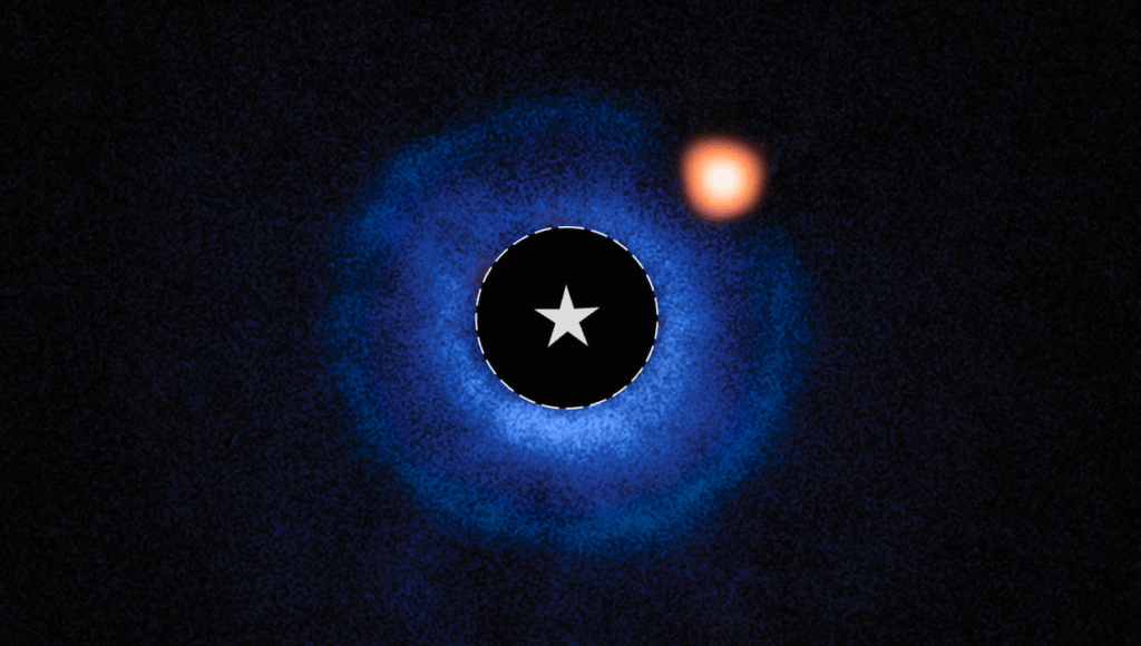 A Saturn-Mass Planet Imaged by Webb Is The Lightest Ever Seen