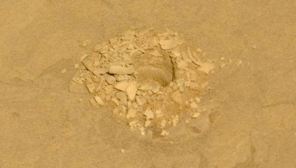 Examining The Altadena Drill Hole On Mars