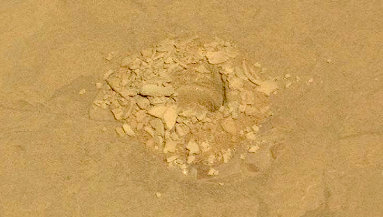 Examining The Altadena Drill Hole On Mars