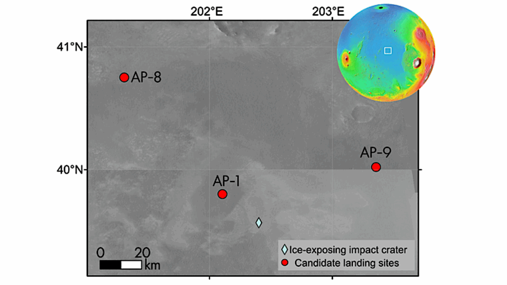 Geomorphological Evidence of Near‐Surface Ice at Candidate Landing Sites in Northern Amazonis Planitia, Mars