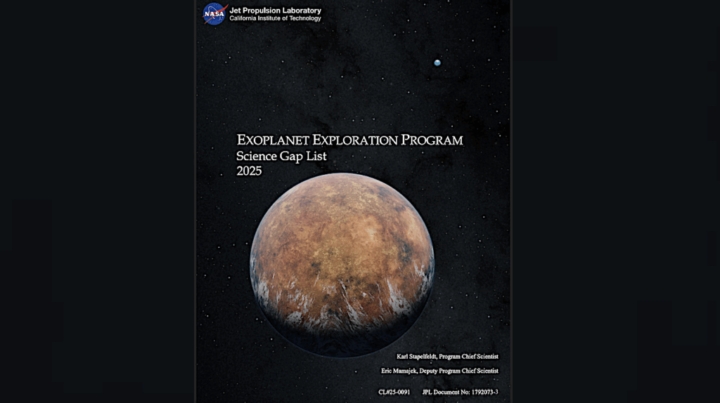NASA Exoplanet Exploration Program (ExEP) Science Gap List