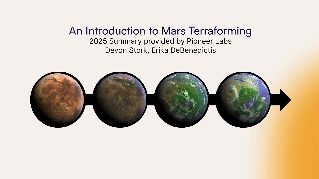 An Introduction To Mars Terraforming – 2025 Workshop Summary