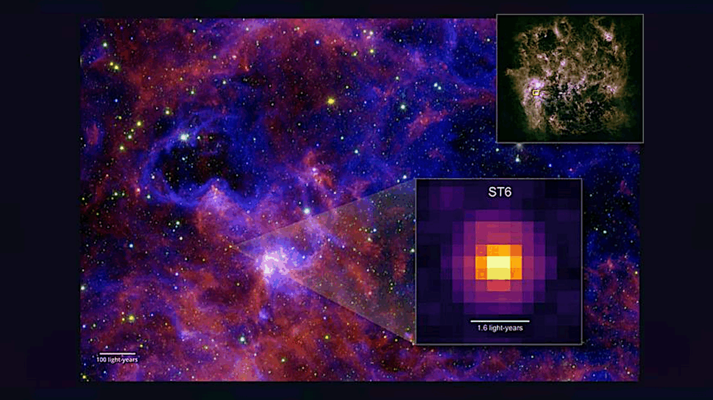 Building Blocks Of Life Located In Ice Around A Forming Star In A Neighboring Galaxy