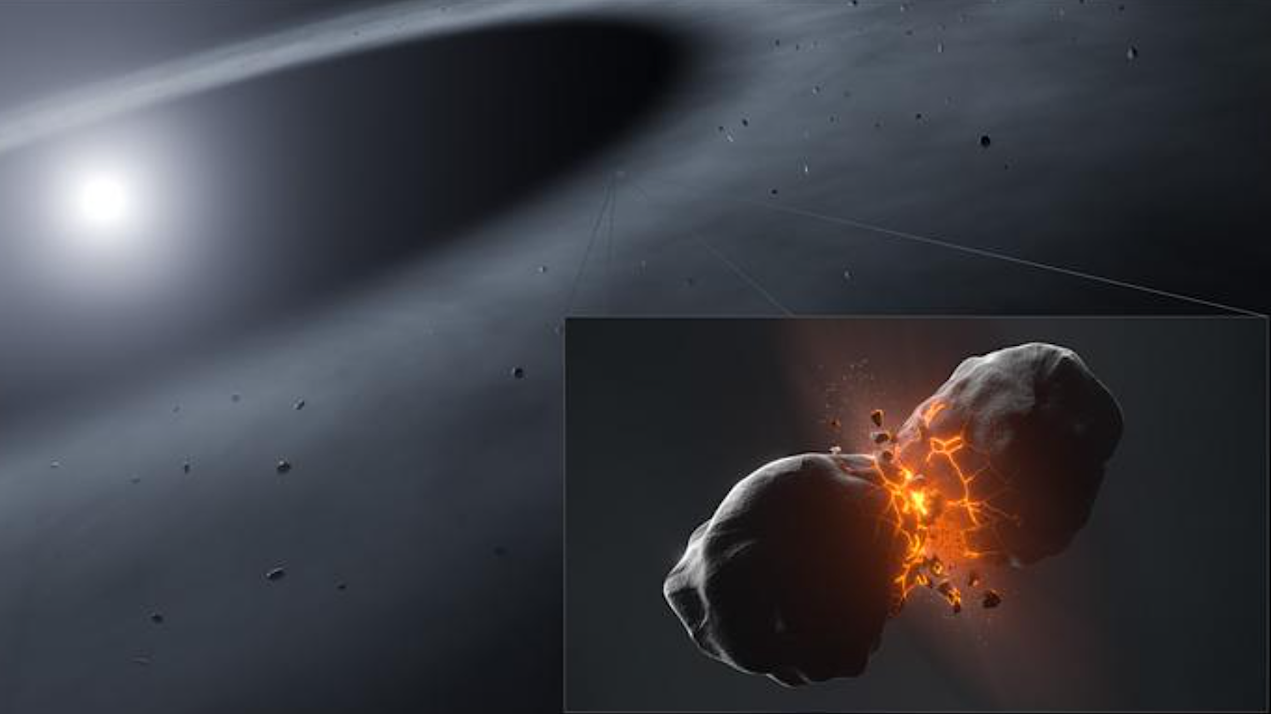 Astronomers See Fireworks From Violent Collisions Around Nearby Star