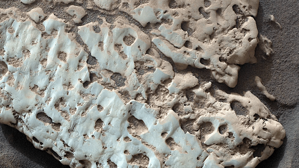 Curiosity Mars Rover Views A Rock Made Of Sulfur At Snow Lake