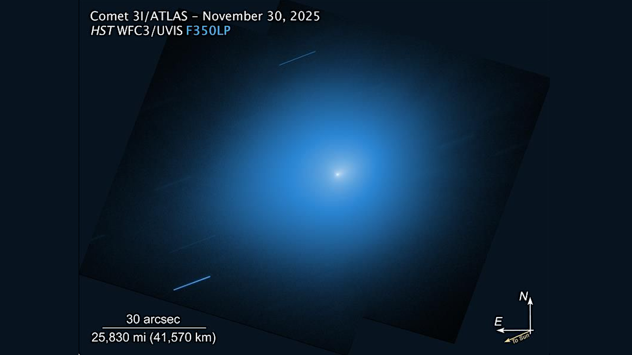Hubble Space Telescope Revisits Interstellar Comet 3I/ATLAS