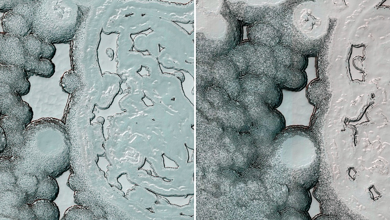 Mesa Erosion At Mars’ South Pole