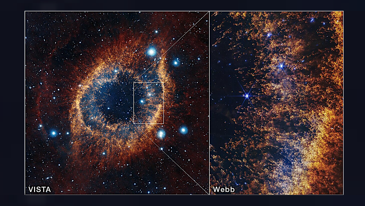 Astrochemistry: Webb Reveals The Helix Nebula In Glistening Detail