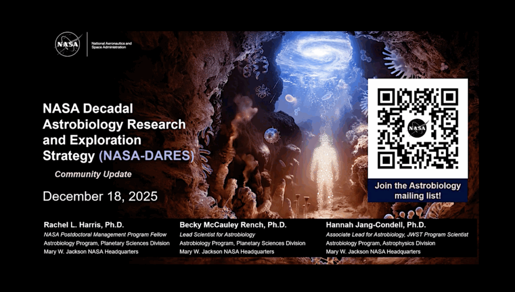 NASA DARES AGU Community Update Recording Now Available