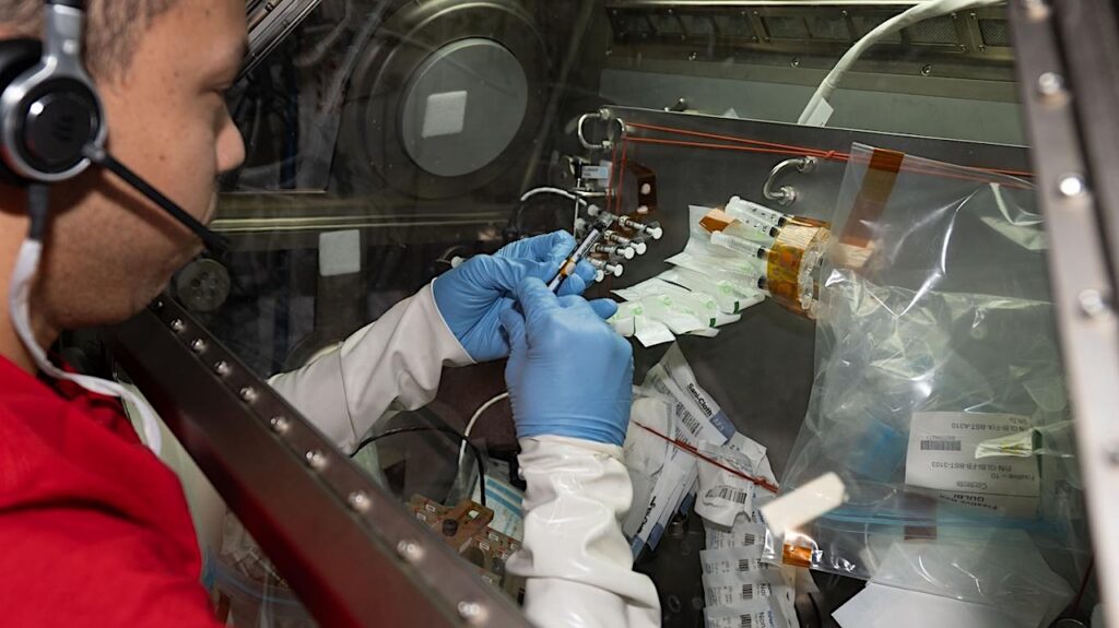 Offworld Biology: Processing Microbe Samples Inside The Microgravity Science Glovebox